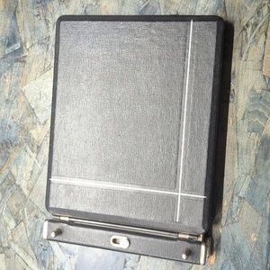 Master-Craft vintage buttonlock ledger with paper